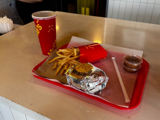 Mr. Charlie’s Hollywood burger and fries